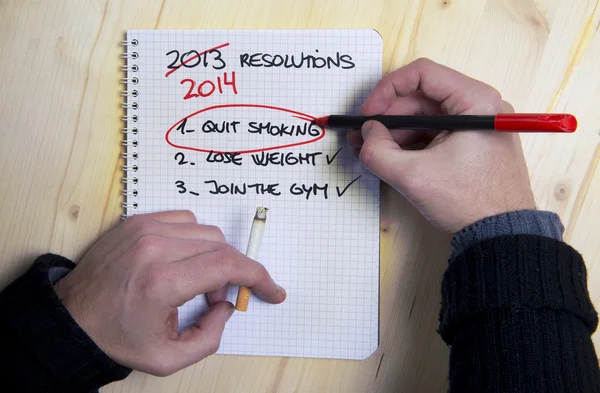 Last Years New Year Resolution list failed — Stock Photo, Image