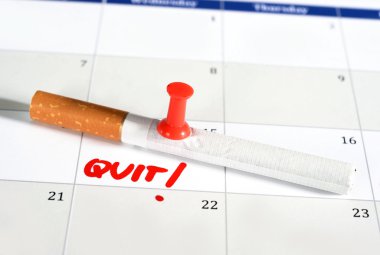 Takvimde sigarayı çözünürlük