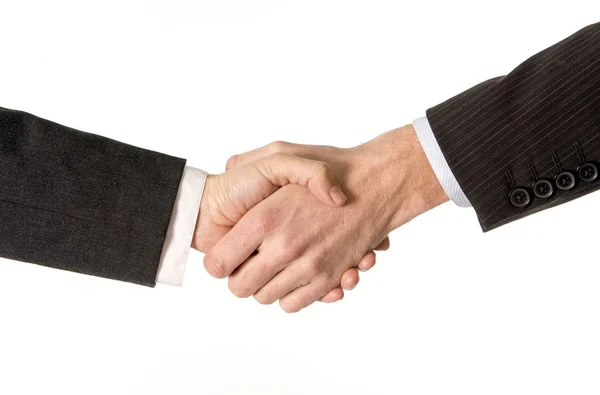 Close up of business man shaking hand with Business woman — Stock Photo, Image