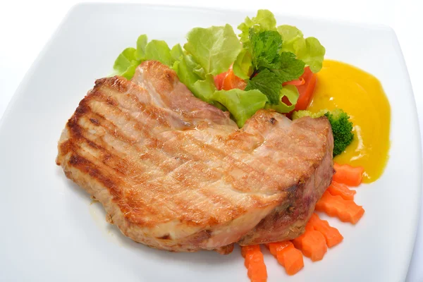 Grilled pork steak — Stock Photo, Image
