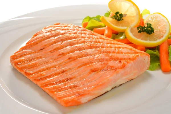 Gegrilde zalm — Stockfoto