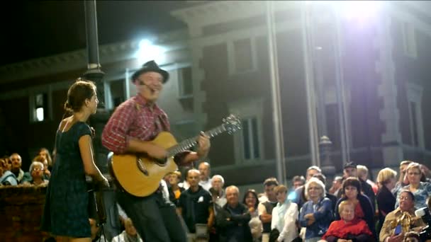 Lugo: Buskers — Stockvideo