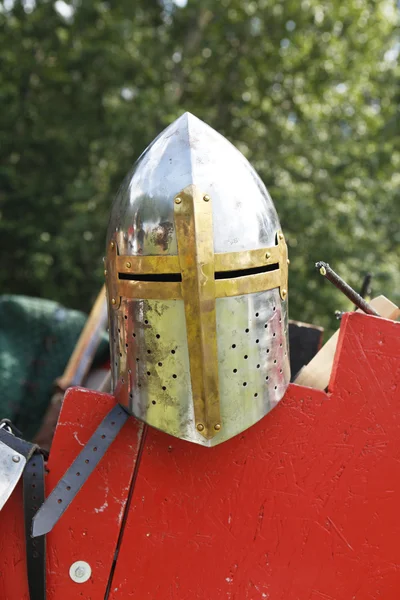 Medieval knights helmet — Stock Photo, Image