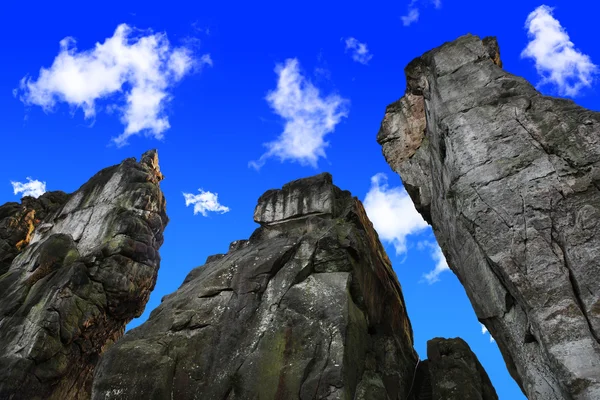 Externsteine in Germany. Mystic Place, Majestic Rocks — Stock Photo, Image