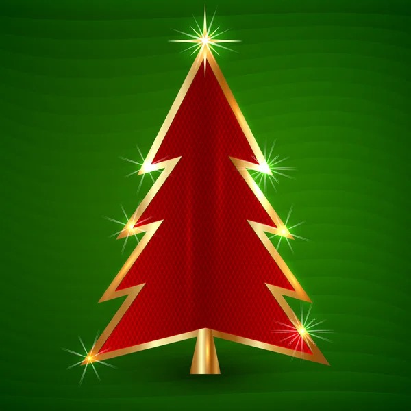 Vector ilustración del árbol de Navidad — Vector de stock