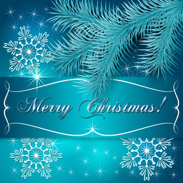 Tarjeta de felicitación Vector Blue Christmas Holiday — Vector de stock