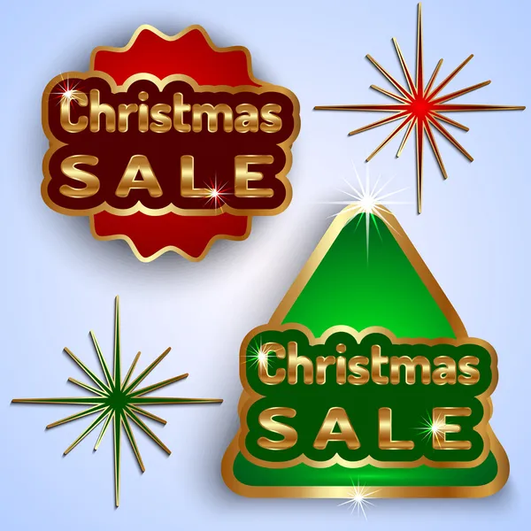 Vektorové vánoční prodeje odznaky — Stockový vektor