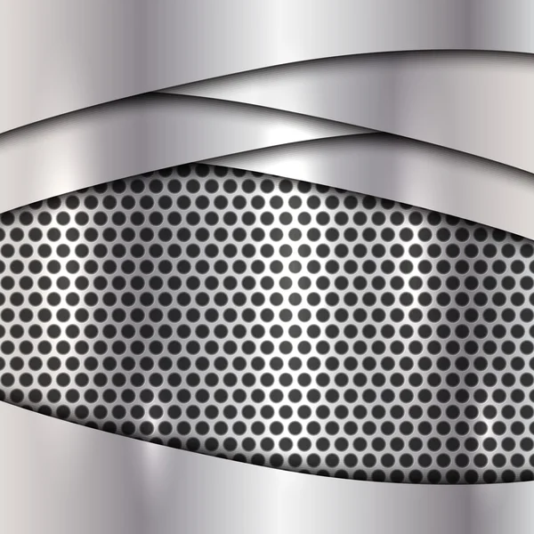 金属の銀細胞のベクトルの背景 — ストックベクタ