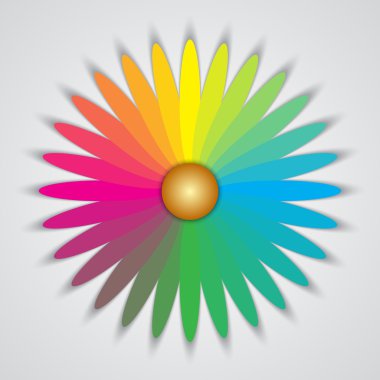 çok renkli çiçek şekli vektör soyut izole