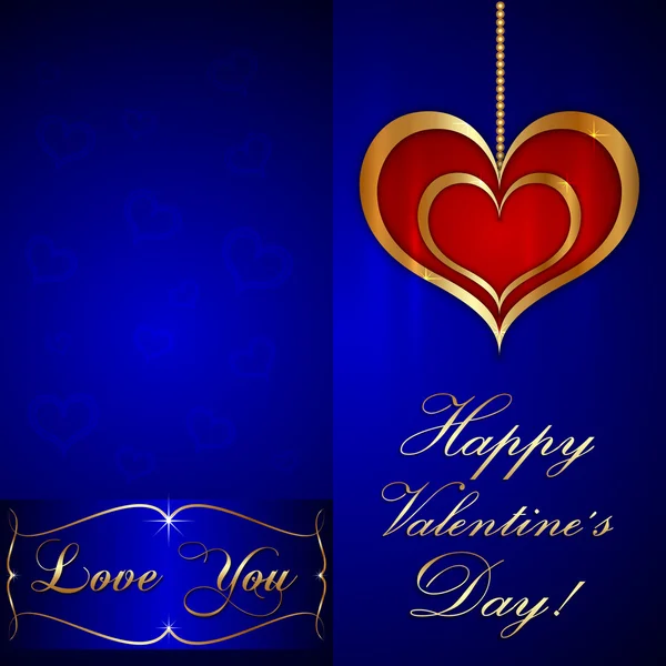 Vector saint valentine wenskaart — Stockvector