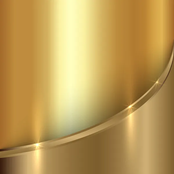 Vecteur abstrait fond de métal précieux avec courbe — Image vectorielle