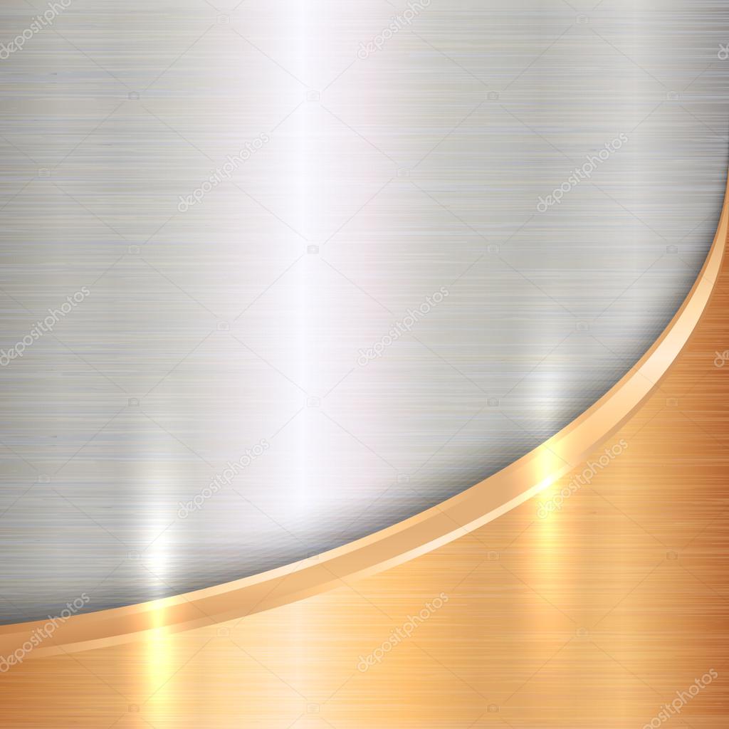 Vector abstract precious metal background with curve