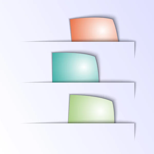 Vector papier multicolor tabbladen — Stockvector