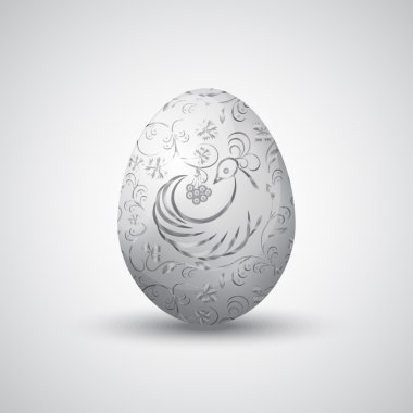 Vector illustration of painted Eastern egg clipart