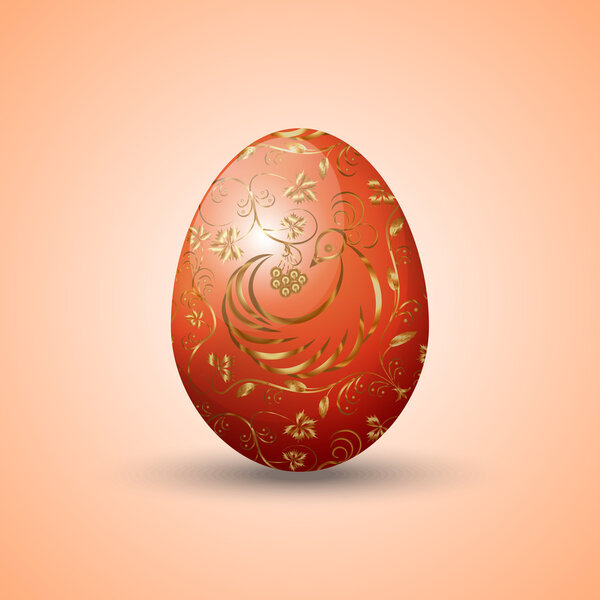 Vector illustration of painted Eastern egg