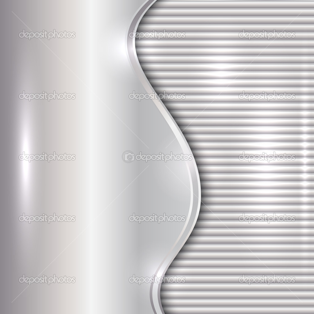Vector abstract silver background with curve and stripes