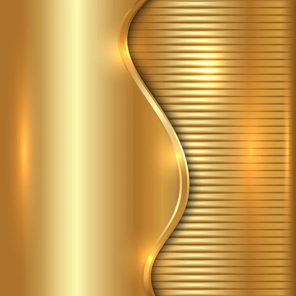 Fondo abstracto vectorial de oro con curvas y rayas Gráficos Vectoriales