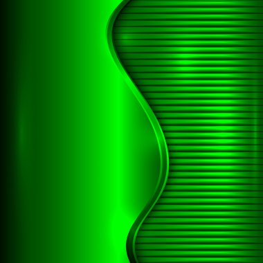vektör yeşil arka plan ile eğrisi ve şeritler