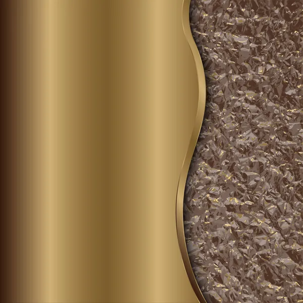 Vektor abstrakt Bronze Hintergrund mit Kurve und Folie — Stockvektor