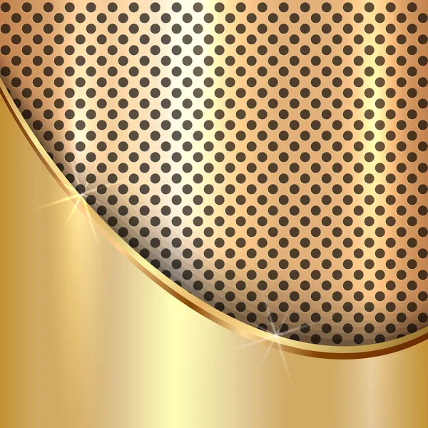 Vector metallic gold cell decorative background — Stock Vector