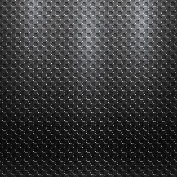 Vector abstracto patrón metálico sin costura con rejilla de hexágono — Vector de stock