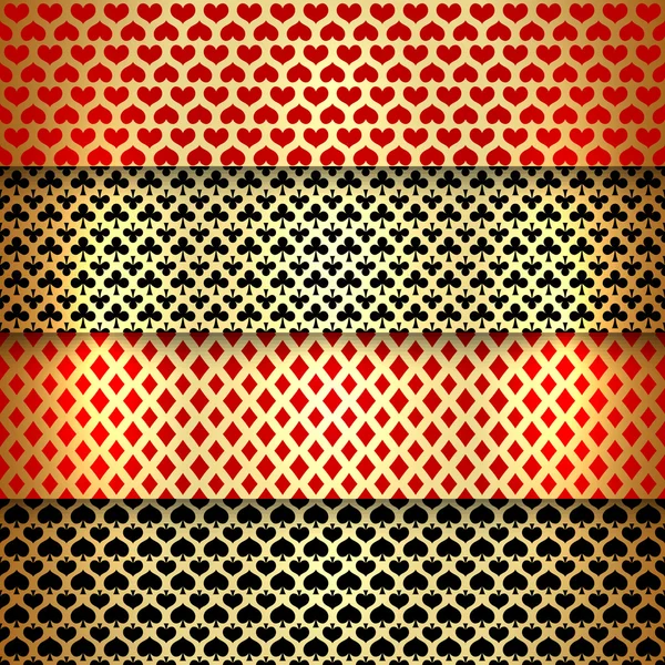 iskambil kartlarını elbiseleri ile Dikişsiz desen vektör seti