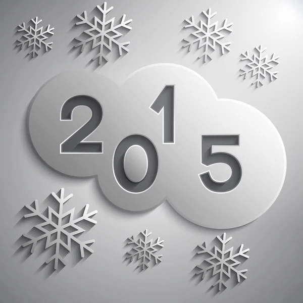 Vektorové abstraktní šedé kroužky pro nový rok 2015 — Stockový vektor