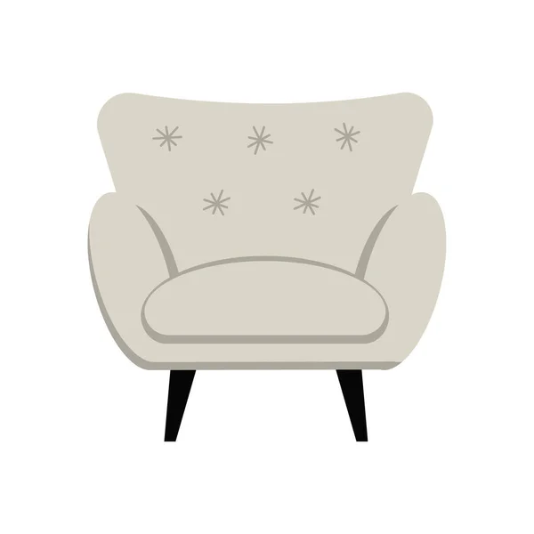 Armchair Piece Furniture — Vector de stock