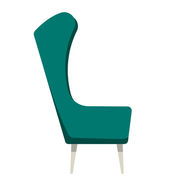 Armchair Side View Piece Furniture — Vector de stock