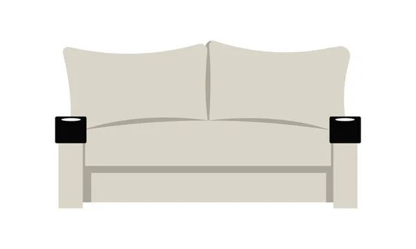 Folding Sofa Piece Furniture — Vector de stock
