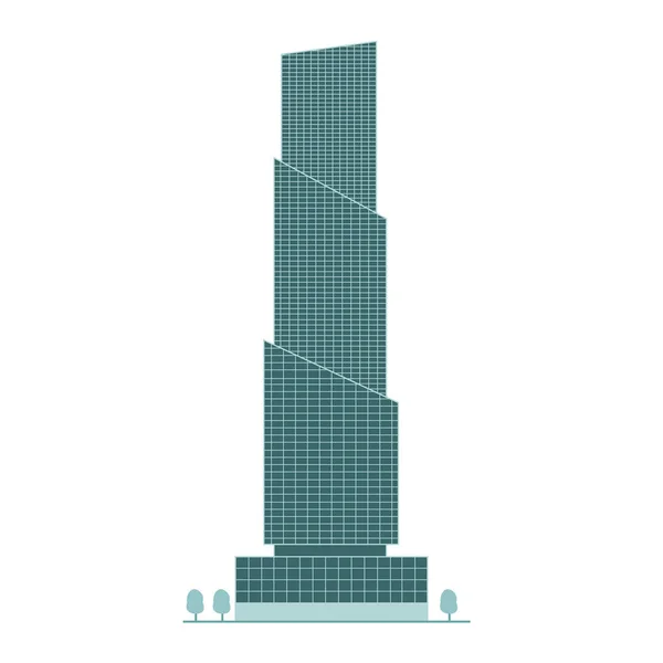 Rascacielos Edificio Comercial Objeto Arquitectura — Vector de stock