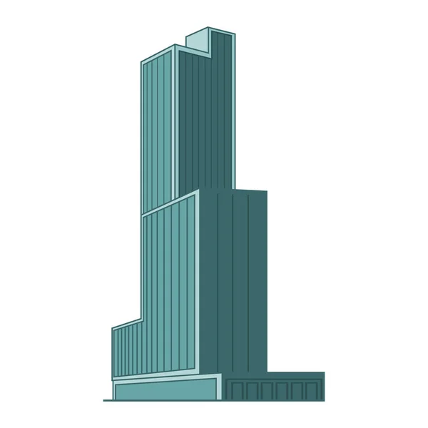 Rascacielos Comerciales Objeto Arquitectónico — Vector de stock
