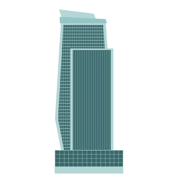 Gran Rascacielos Objeto Arquitectónico — Vector de stock