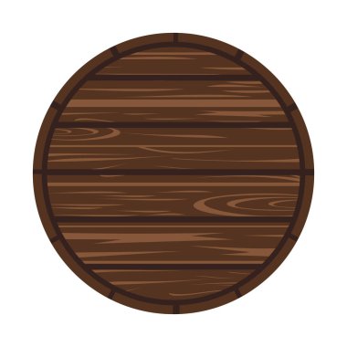 Wooden barrel. Vector isolated object.