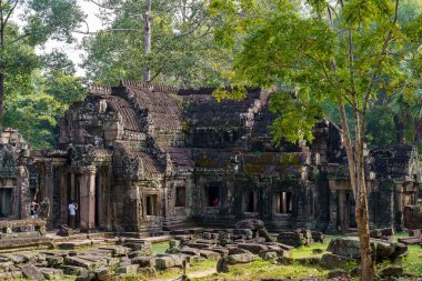 Kamboçya. Siem Reap Eyaleti. Angkor arkeoloji parkı. Banteay Kdei Tapınağının eski kalıntıları