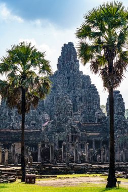 Kamboçya. Siem Reap. Angkor arkeoloji parkı. Bayon Tapınağı 12. yüzyıl Hindu tapınağı.
