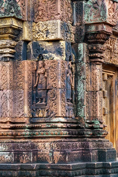 Kambodża Żniwiarz Siem Park Archeologiczny Angkor Świątynia Banteay Srei Wieczna — Zdjęcie stockowe