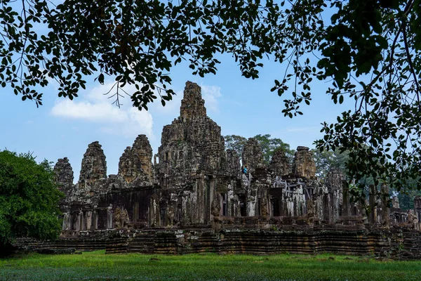 Kambodża Żniwiarz Siem Park Archeologiczny Angkor Świątynia Bayon Xii Wieczna — Zdjęcie stockowe