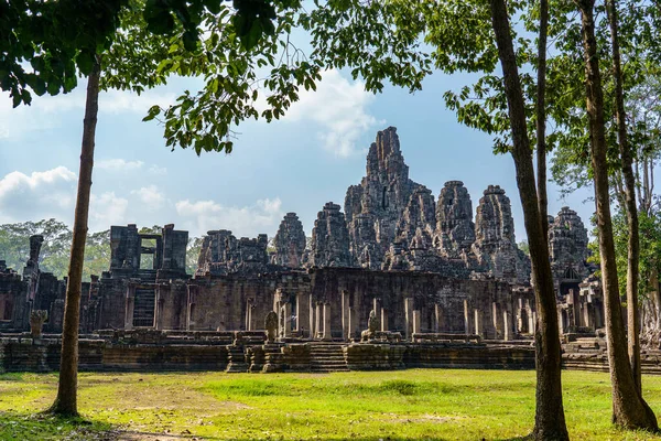 Kambodża Żniwiarz Siem Park Archeologiczny Angkor Świątynia Bayon Xii Wieczna — Zdjęcie stockowe