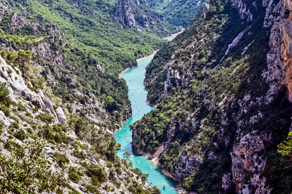 Europa França Var Parque Natural Regional Verdon Gorges Verdon Turistas — Fotografia de Stock