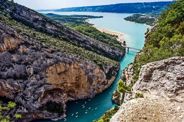 Evropa Francie Var Regionální Přírodní Park Verdon Gorges Verdon Kaňon — Stock fotografie