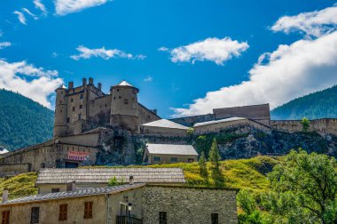Fransa. Hautes-Alpes (05). Queyras bölge parkı. Ville-Vieille Şatosu. Queyras Kalesi, eskiden 