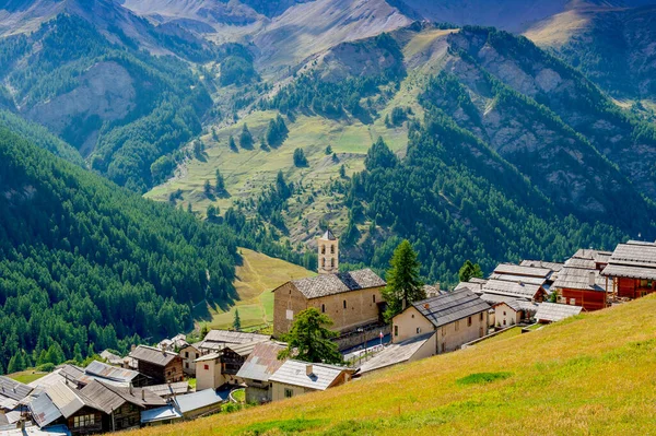 França Saint Veran Hautes Alpes Parque Natural Regional Queyras Aldeia — Fotografia de Stock