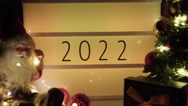 2022 년 신년 라이트 박스. — 비디오