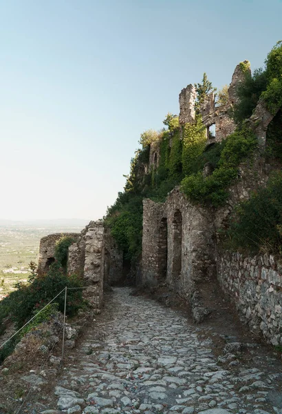 Ruins Mystras Ancient Town Sparta Unesco World Heritage Archeological Sight — 스톡 사진