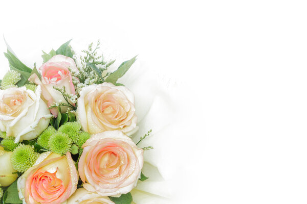 Still life with roses beautiful bouquet.