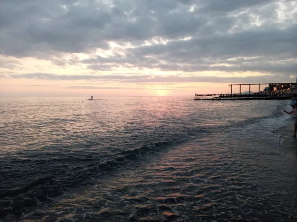 Sonnenuntergang Strand — Stockfoto
