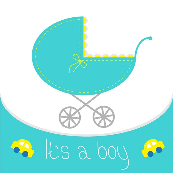 Carte de douche bébé garçon — Image vectorielle
