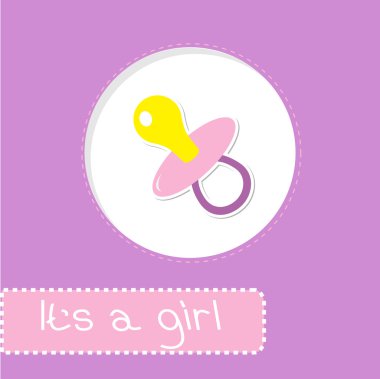 Bebek kız emzik. Duş kart