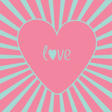 Sunburst pembe kalp.